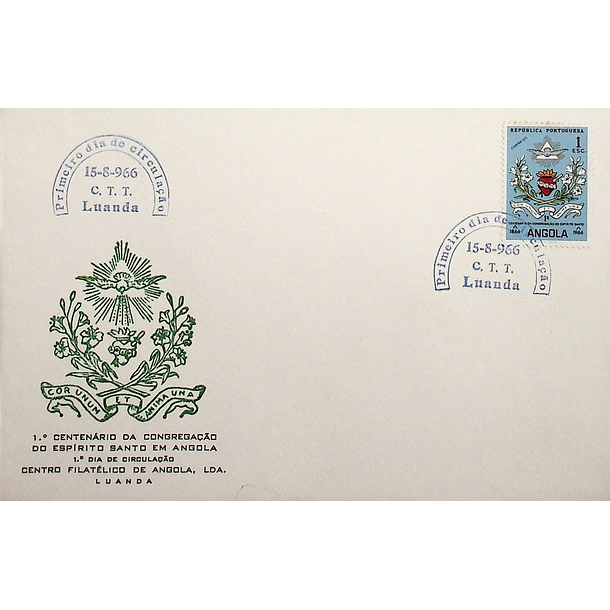 1966 FDC Centenário da Congregação do Espírito Santo