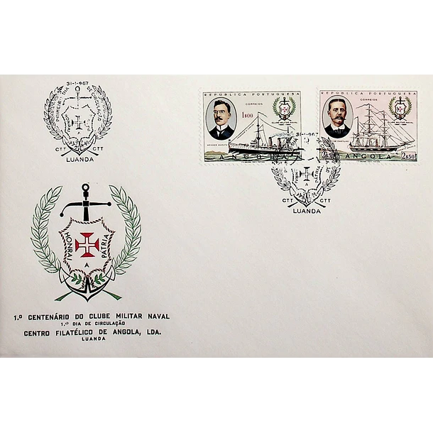 1967 FDC Centenário do Clube Militar Naval