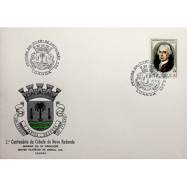 1969 FDC 2º Centenário da Cidade de Novo Redondo