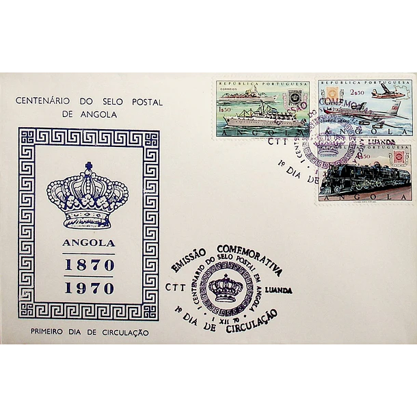 1970 FDC Centenário do Selo Postal