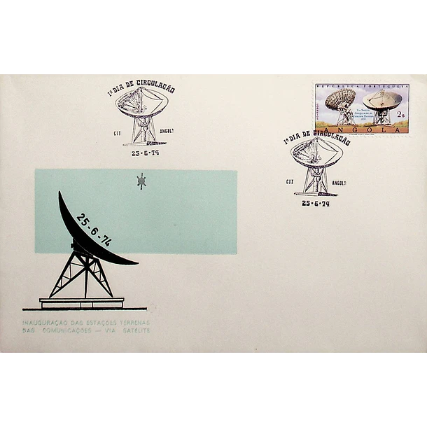 1974 FDC Inauguração de Estações Terrenas-Via Satélite