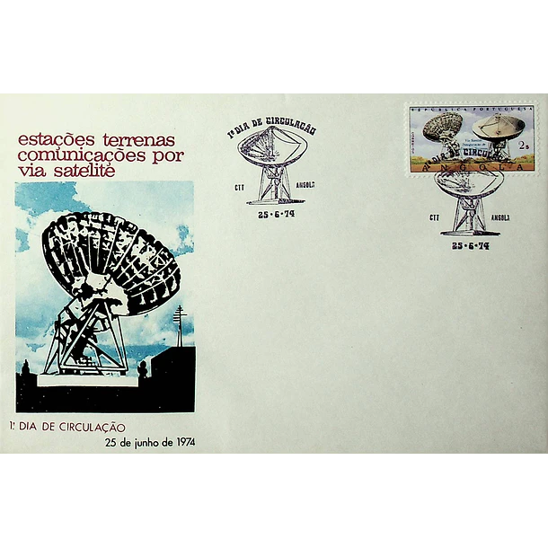 1974 FDC Inauguração de Estações Terrenas-Via Satélite