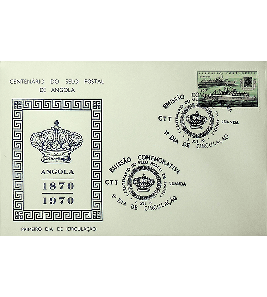 1970 Angola FDC Centenário do Selo Postal