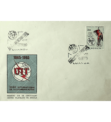 1965 Angola FDC Centenário da União Internacional das Telecomunicações