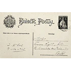 1927 Bilhete Postal Inteiro «Ceres» 25 r. preto enviado de São Pedro do Sul para o Porto 1