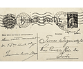 1928 Inteiro Postal tipo «Ceres» 25 r. preto enviado de Almeida para o Porto