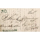 1837 Portugal Capa de Carta Pré-Filatélica Barcelos BCL 1 «BARCELLOS» Verde Bronze 1