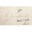 1843 Portugal Capa de Carta Pré-Filatélica Barcelos BCL 1 «BARCELLOS» Azul