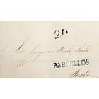 1843 Portugal Capa de Carta Pré-Filatélica Barcelos BCL 1 «BARCELLOS» Azul 1