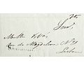 1852 Portugal Carta Pré-Filatélica Vila Nova da Barquinha VNB 1 «BARQUINHA» Azul