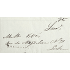1852 Portugal Carta Pré-Filatélica Vila Nova da Barquinha VNB 1 «BARQUINHA» Azul 1