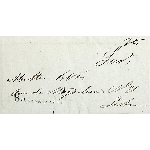 1852 Portugal Carta Pré-Filatélica Vila Nova da Barquinha VNB 1 «BARQUINHA» Azul