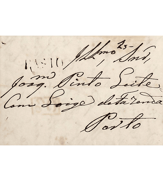 1847 Portugal Carta Pré-Filatélica Celorico de Basto CBT 1 «BASTO» Sépia