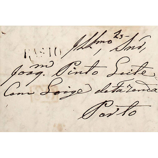 1847 Portugal Carta Pré-Filatélica Celorico de Basto CBT 1 «BASTO» Sépia