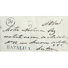 1838 Portugal Carta Pré-Filatélica BTL 1 «BATALHA» Azul 1