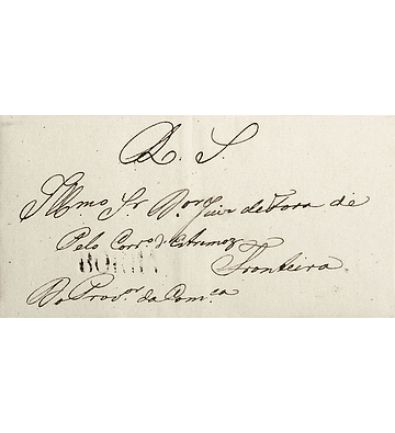 1825 Portugal Carta Pré-Filatélica BRB 1 «BORBA» Preto