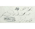 1846 Portugal Carta Pré-Filatélica BGC 3 «BRAGANÇA» Azul