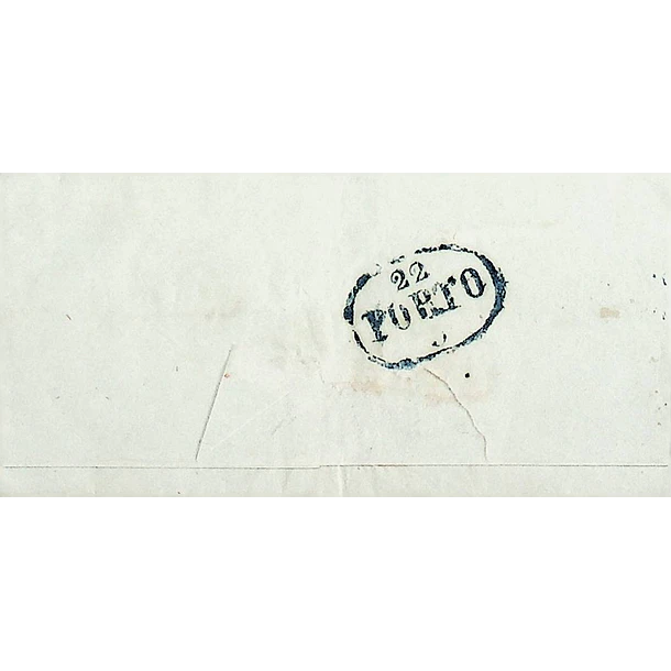 1846 Portugal Carta Pré-Filatélica BGC 3 «BRAGANÇA» Azul