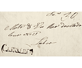 1853 Portugal Carta Pré-Filatélica Porto de Mós CRV 1 «CARVALHOS» Sépia