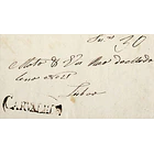 1853 Portugal Carta Pré-Filatélica Porto de Mós CRV 1 «CARVALHOS» Sépia 1