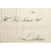 1833 Portugal Carta Pré-Filatélica Castelo Branco CTB 1 «CASTº BRANCO» Vermelho