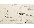 1841 Portugal Carta Pré-Filatélica Castelo Branco CTB 1 «CASTº BRANCO» Azul
