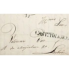 1841 Portugal Carta Pré-Filatélica Castelo Branco CTB 1 «CASTº BRANCO» Azul 1
