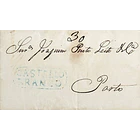 1835 Portugal Carta Pré-Filatélica Castelo Branco CTB 3 «CASTº BRANCO» Azul 1