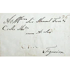 1842 Portugal Carta Pré-Filatélica Seia SEI 2 «CEA.» Sépia 1