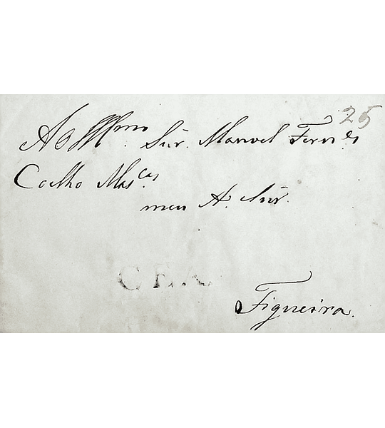1842 Portugal Carta Pré-Filatélica Seia SEI 2 «CEA.» Sépia