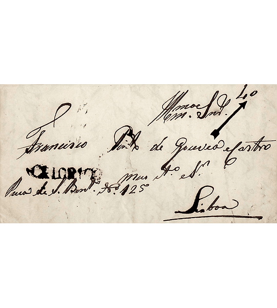 1845 Portugal Carta Pré-Filatélica Celorico da Beira CLB 2 «CELORICO» Sépia