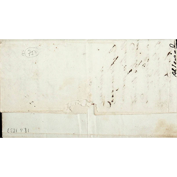 1833 Portugal Pré-Filatelia Seia SEI-S 2 «SEGURA Cea» Sépia + LSB 9 «LISBOA» Vermelho