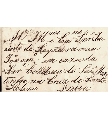 1836 Portugal Carta Pré-Filatélica Sintra SNT 1 «CINTRA» Preto