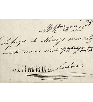 1810 Portugal Carta Pré-Filatélica CBR 1 «COIMBRA» Preto