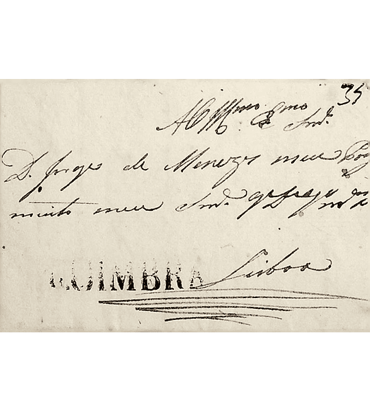 1810 Portugal Carta Pré-Filatélica CBR 1 «COIMBRA» Preto
