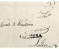 1819 Portugal Carta Pré-Filatélica CBR 5 «COIMBRA» Preto