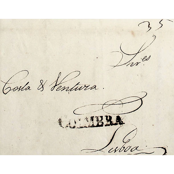 1819 Portugal Carta Pré-Filatélica CBR 5 «COIMBRA» Preto