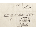 1841 Portugal Carta Pré-Filatélica CBR 10 «COIMBRA» Preto