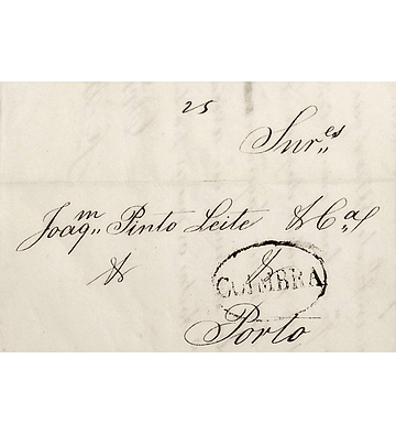 1841 Portugal Carta Pré-Filatélica CBR 10 «COIMBRA» Preto