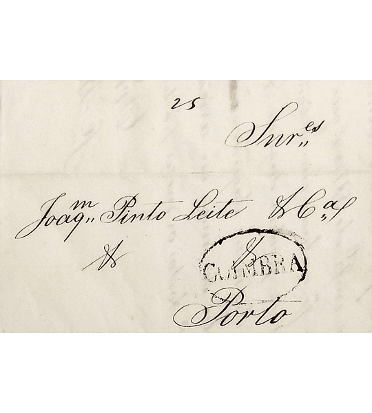 1841 Portugal Carta Pré-Filatélica CBR 10 «COIMBRA» Preto