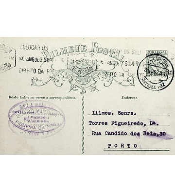 1931 Inteiro Postal tipo «Lusíadas» 25 r. verde enviado da Figueira da Foz para o Porto