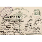 1932 Bilhete Postal Inteiro «Lusíadas» 25 r. verde enviado de Sátão para o Porto 1