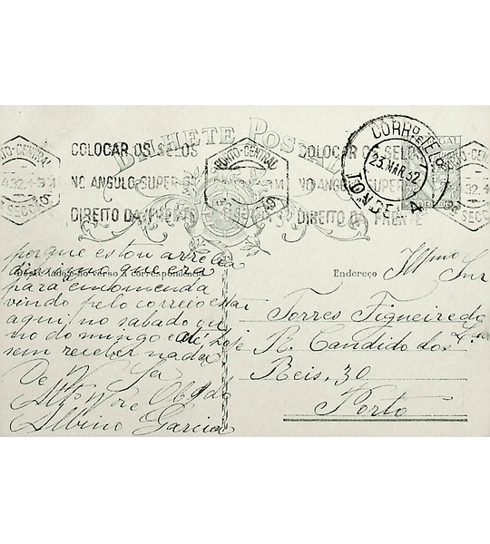 1932 Inteiro Postal tipo «Lusíadas» 25 r. verde enviado de Tondela para o Porto