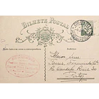 1932 Bilhete Postal Inteiro «Lusíadas» 25 r. verde enviado do Peso da Régua para o Porto 1