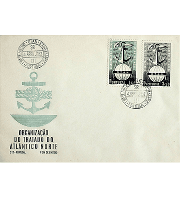 1952 Portugal FDC  3º Aniversário da Nato