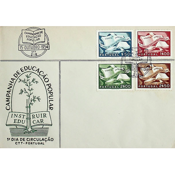 1954 FDC  Campanha de Educação Popular