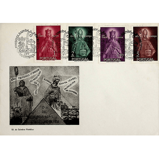 1958 FDC  Rainha Santa Isabel e São Teotónio