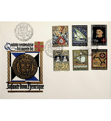 1960 Portugal FDC  5º Centenário da Morte do Infante D. Henrique