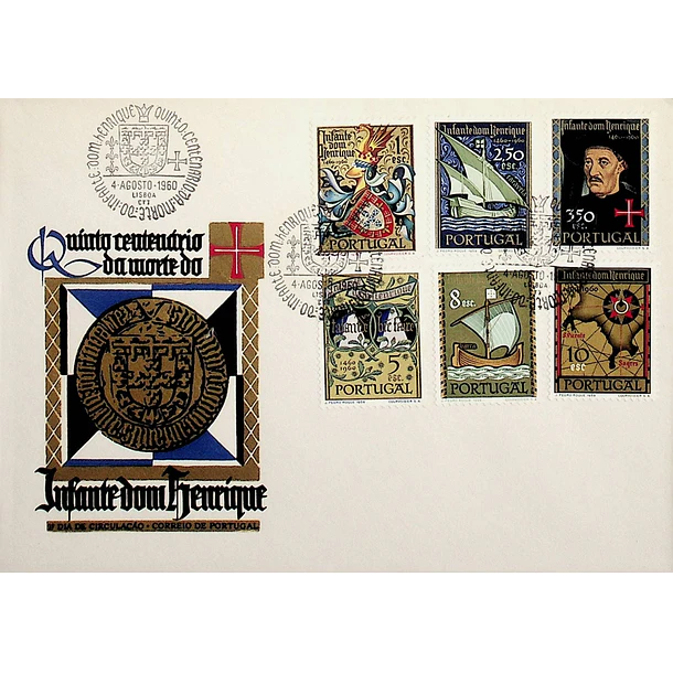 1960 FDC  5º Centenário da Morte do Infante D. Henrique