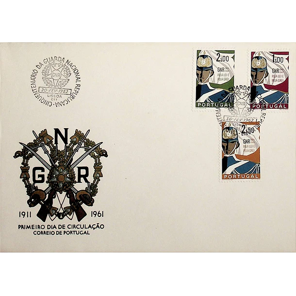 1962 FDC  Cinquentenário da Guarda Nacional Republicana